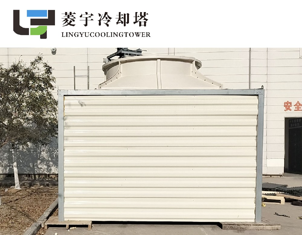 菱宇玻璃钢风筒的200T横流式冷却塔