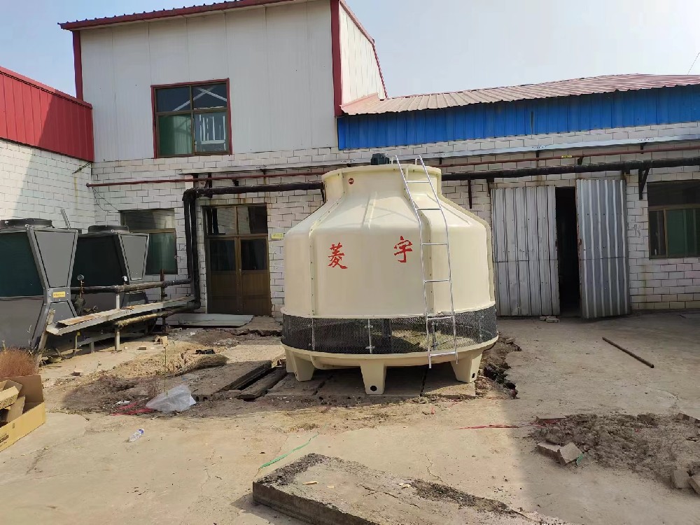 河南菱宇100冷吨圆形逆流式玻璃钢冷却塔