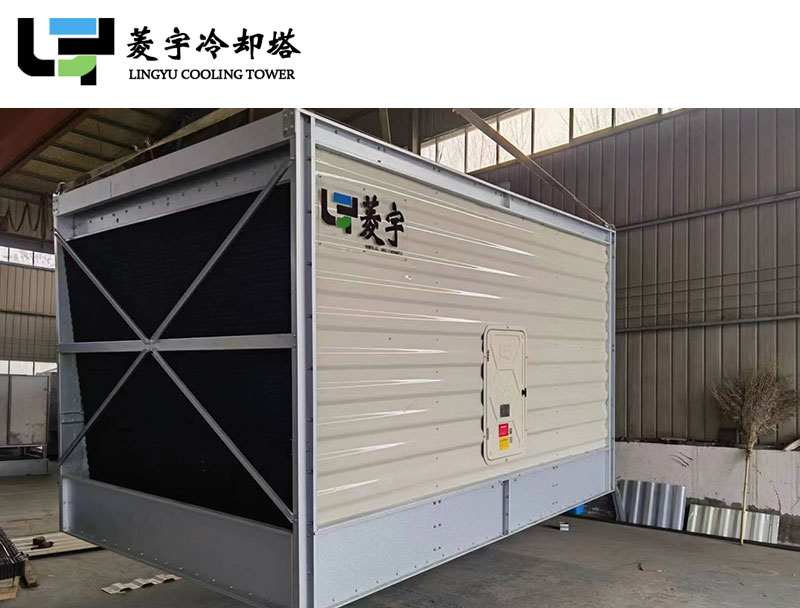 合肥菱宇200吨方形横流式钣金冷却塔3台