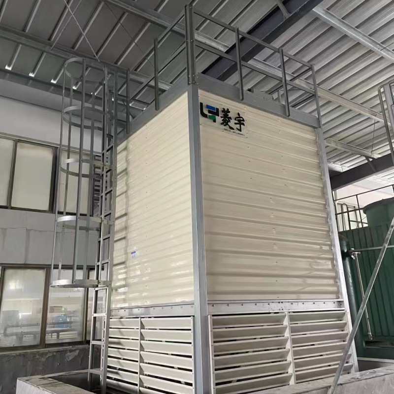 河南洛阳菱宇LYN--125T方形逆流式钣金冷却塔安装完成 河南洛阳菱宇LYN--125T方形逆流式钣金冷却塔安装完成