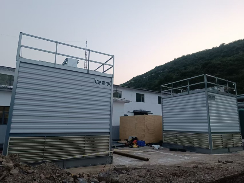 山西太原菱宇方形逆流式钣金冷却塔安装完成 山西太原菱宇方形逆流式钣金冷却塔安装完成
