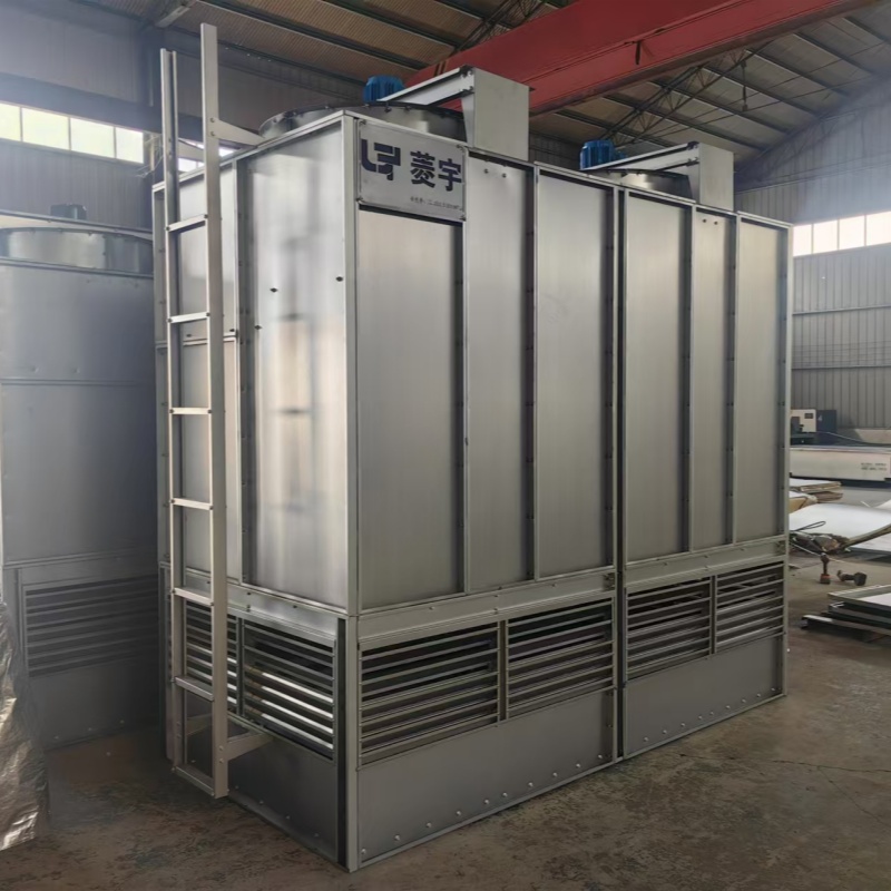 青海菱宇车载式方形逆流组合高温型钢板冷却塔整体出货