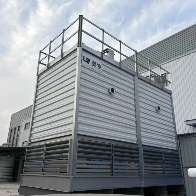 安徽合肥菱宇方形逆流高温型组合式钣金冷却塔安装完成