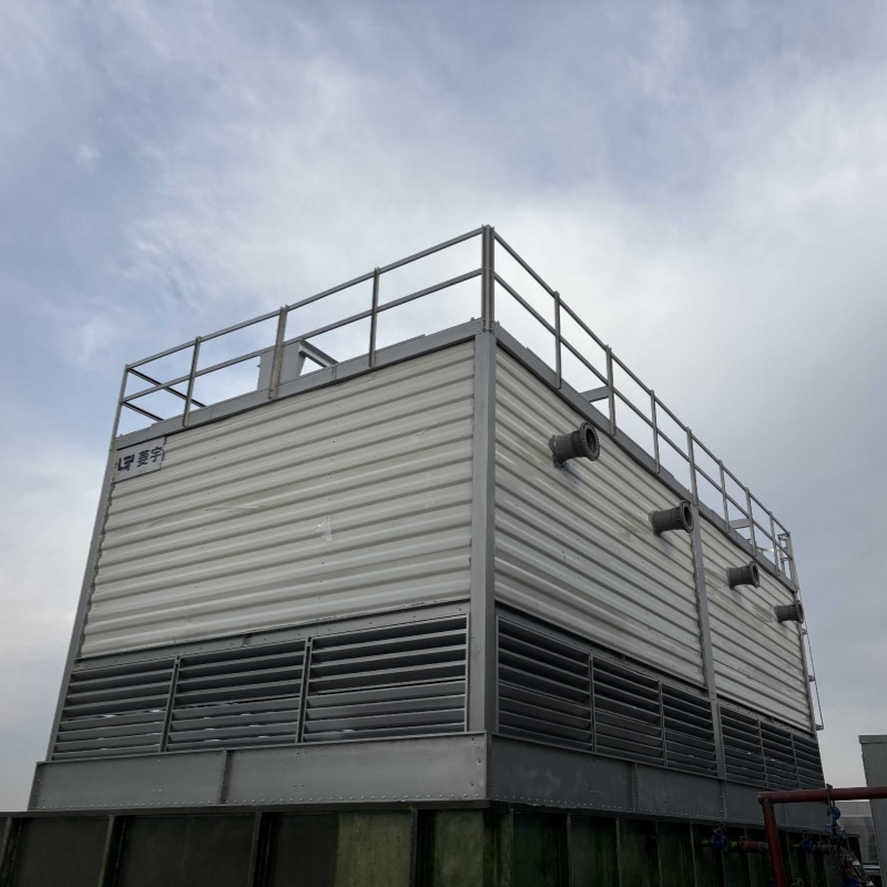 河南三门峡菱宇方形逆流组合式钣金冷却塔安装完成