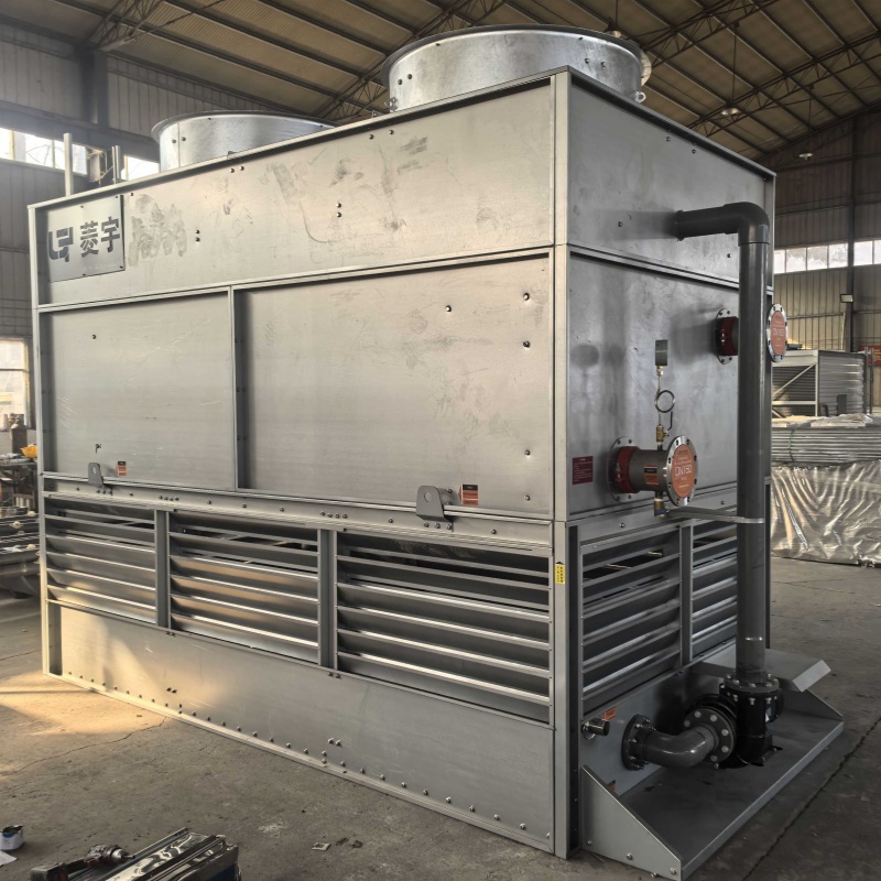 河南洛阳菱宇方形逆流闭式冷却塔装配完成,送达客户现场