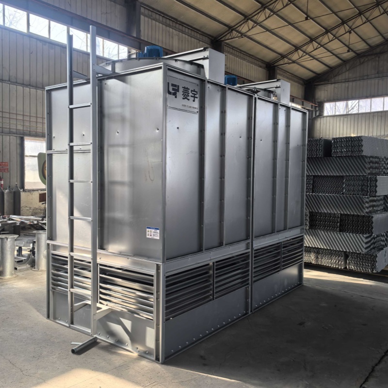 河南焦作菱宇方形逆流车载式钢板冷却塔整体运输,送给客户