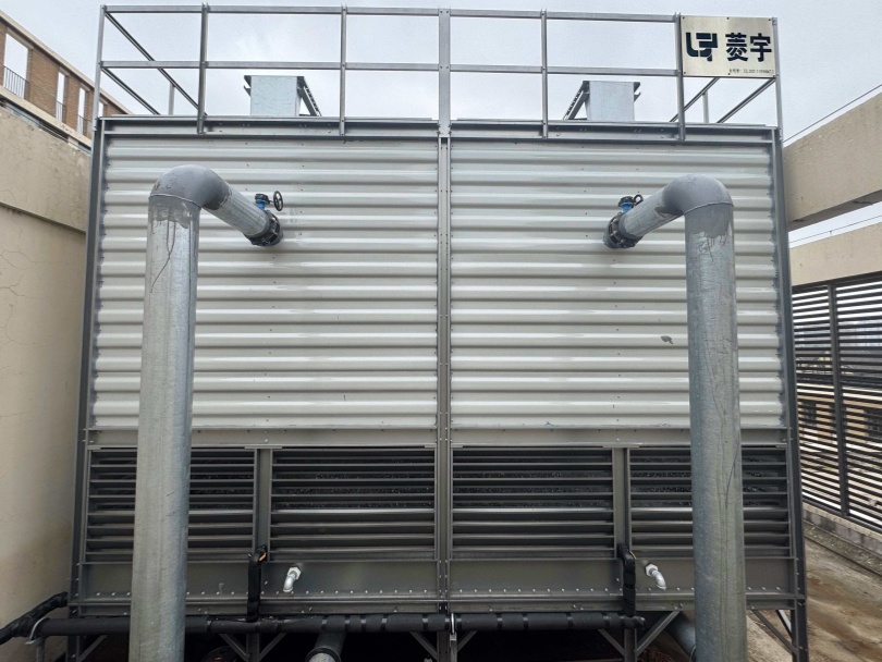 河南郑州菱宇方形逆流组合式钣金冷却塔正常运行